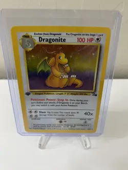 Pokemon Dragonite 4/62 Fossil 1st Edition Holo Rare 1999 - Image 1