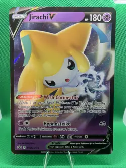 JUMBO Jirachi V SWSH299 Oversized Black Star Promo Sword & Shield Pokemon NM - Image 1