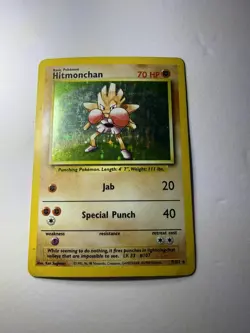 Pokemon TCG: Base Set Hitmonchan 7/102 Holo Rare HP Damage - Image 5
