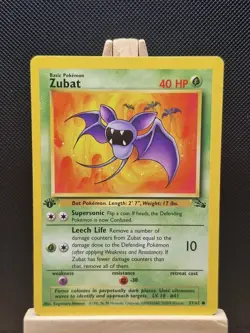 Pokemon 1999 WOTC 1st Edition Fossil Zubat 57/62 - Near Mint - Image 1