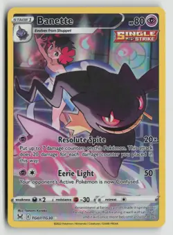 Banette TG07/TG30 Pokemon SWSH11: Lost Origin Trainer Gallery Ultra Rare NM - Image 1