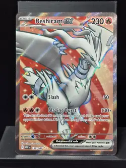 Pokemon Reshiram ex 158/086 Scarlet & Violet White Flare Full Art Holo Near Mint - Image 2