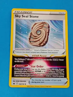 Sky Seal Stone 143/159 Holo Rare Crown Zenith Pokemon TCG Mint - Image 1