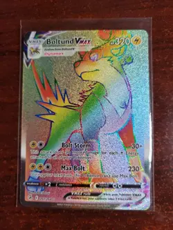 Pokemon TCG Boltund VMAX 267/264 Rainbow Secret Rare, Brilliant Stars - Image 1