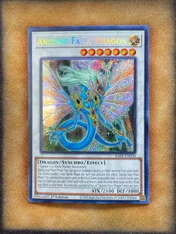 Yugioh Ancient Fairy Dragon RA01-EN030 Secret Rare 1st Ed NM - Image 1