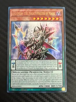 Yugioh Endymion, the Mighty Master of Magic SR08-EN001 Ultra Rare 1st Ed VLP - Image 1