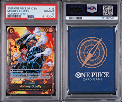 2025 ONE PIECE OP10 - ROYAL BLOOD ALTERNATE ART #118 MONKEY D. LUFFY PSA 10 - Image 3