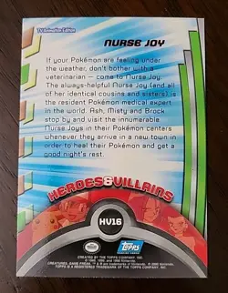 NM! FOIL Nurse Joy HV16 Topps TV Animation Edition Blue Logo Pokemon Card - Image 2
