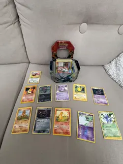 Vintage Pokemon Card Collection Lot - 150+ Cards, WOTC Base Set Era, 2012 EX Tin - Image 1