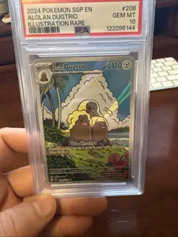 PSA 10 Pokemon TCG Alolan Dugtrio Illustration Rare Card 208/191 - Image 2