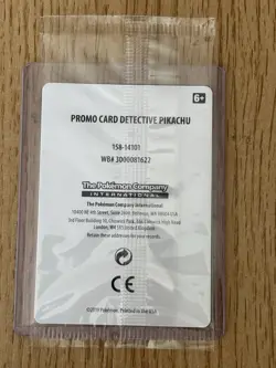 Detective Pikachu Promo SM190 Stamped and Sealed Pokemon TCG Card NM English - Image 2