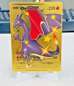Charizard V Secret Rare Gold Foil Custom Pokemon Card 079/073 - Image 1