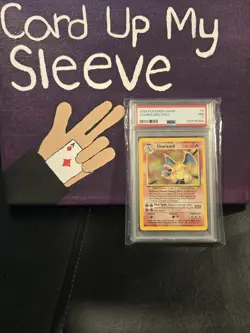 Pokemon TCG Base Set Charizard Holo Rare Card 1999 Unlimited, PSA 7 NM - Image 2