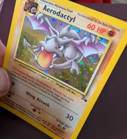 Aerodactyl 1/62 Fossil Pokemon Card Unlimited WOTC LP - Image 2