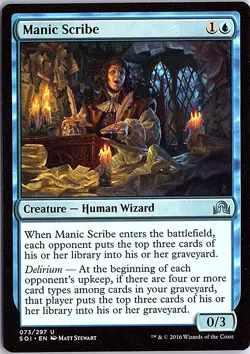 Manic Scribe U Shadows over Innistrad 73 LP MTG - Image 1