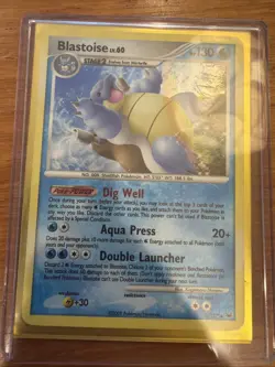 Pokemon TCG Blastoise Holo Card LV.60 2/127 Platinum 2009 Rare Moderate Wear - Image 1