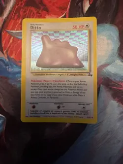 Pokemon Ditto Unlimited Holo Rare Fossil, 3/62 / HP - Image 1