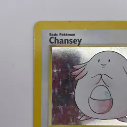 Chansey 3/102 Base Set Unlimited Holo LP Rare WOTC Pokemon TCG Vintage Single - Image 3