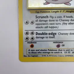 Chansey 3/102 Base Set Unlimited Holo LP Rare WOTC Pokemon TCG Vintage Single - Image 5