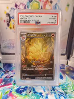 Pokemon - Ninetales 199/197 SV03: Obsidian Flames Holo - NM/MT - PSA 8 - Image 1