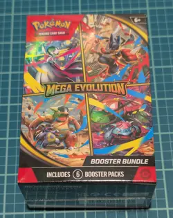 Pokemon Mega Evolution Booster Bundle 6 Packs New - Image 1