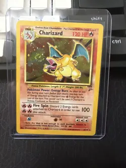 2000 Pokemon Base Set 2 #4/130 Charizard Holo AMAZING SWIRL - Image 2