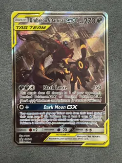 Umbreon & Darkrai GX SM241 Sun & Moon TAG TEAM Black Star Promo Full Art Holo - Image 1