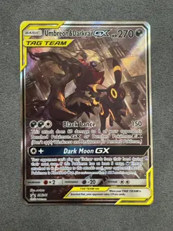 Umbreon & Darkrai GX SM241 Sun & Moon TAG TEAM Black Star Promo Full Art Holo - Image 2