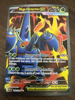 Pokemon Mega Heracross ex 108/094 Phantasmal Flames Full Art Ultra Rare Holo - Image 1