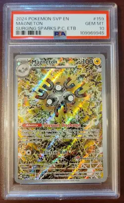PSA 10 GEM MINT Pokemon Magneton [Pokemon Center Stamp] #159 Surging Sparks - Image 1