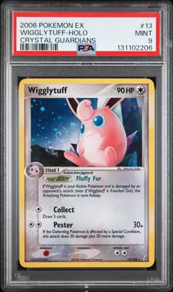 2006 POKEMON EX CRYSTAL GUARDIANS #13 WIGGLYTUFF-HOLO PSA 9 - Image 1