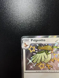 Pokemon Pidgeotto Shiny Rare Holo SV: Paldean Fates 2024 197/091 - Image 3