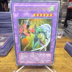 Konami Elemental Hero Flame Wingman Ultra Rare 1st Ed TLM-EN035 Holo - Image 1