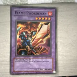 Konami Flame Swordsman LOB-003 Legend Blue Eyes Fusion 1800 ATK 1600 DEF - Image 1
