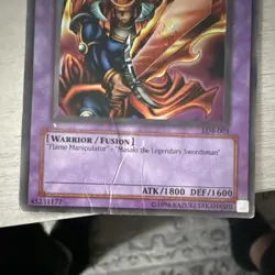 Konami Flame Swordsman LOB-003 Legend Blue Eyes Fusion 1800 ATK 1600 DEF - Image 5