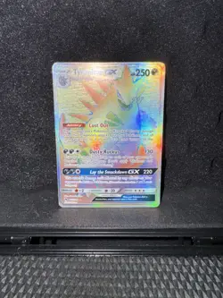 Pokemon Tyranitar GX Secret Rainbow Rare Card 223/214 Lost Thunder - Image 1