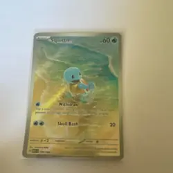 Pokemon Squirtle 170/165 Sv: Scarlet & Violet 151 Illustration Rare Holo 60HP - Image 1