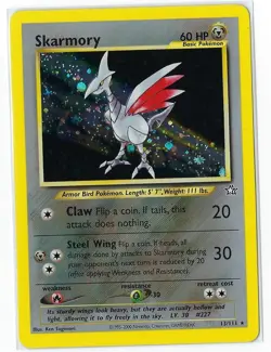 Skarmory 13/111 Holo Rare Neo Genesis Pokemon Unlimited Holo Moderately Played - Image 1