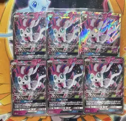 Sylveon GX Alternate Art 92a/145 Pokemon Sun and Moon Promo NM - Image 1