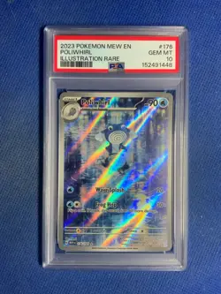 2023 POKEMON MEW EN-151 ILLUSTRATION RARE #176 POLIWHIRL PSA 10 - Image 1