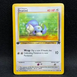 Pokemon Dratini 1st Edition Common Regular 53/82 Team Rocket 2000 Basic 40 HP - Image 1