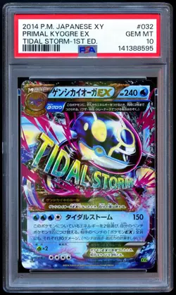 Pokemon 2014 Japanese PSA 10 Primal Kyogre EX XY Tidal Storm 032/070 1st Edition - Image 1