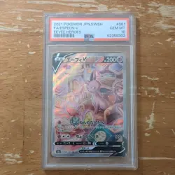 Pokemon Espeon V Full Art 081/069 Eevee Heroes Holo Japanese PSA 10 2021 - Image 1