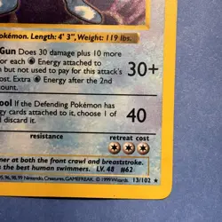 Pokemon Poliwrath Shadowless 13/102 Base Set 1999 WOTC Vintage LP - Image 5