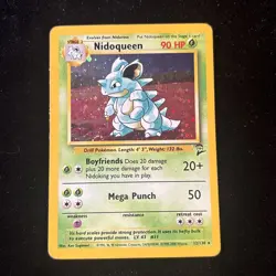 Nidoqueen 012/130 - Holo Rare with Swirl - Vintage Pokemon TCG: Base Set 2 - Image 1