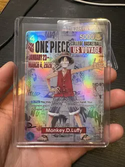 One Piece College Basketball US Voyage Monkey D. Luffy Trading Card 2026 - Image 1