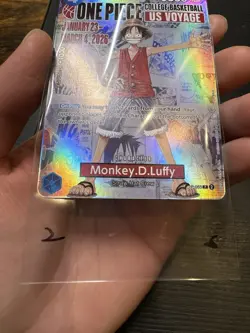 One Piece College Basketball US Voyage Monkey D. Luffy Trading Card 2026 - Image 4