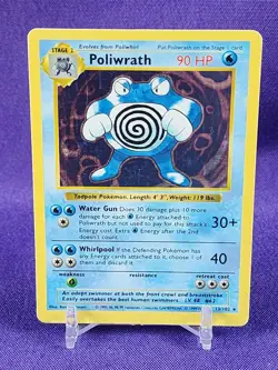 POLIWRATH 13/102 Base Set Holo Pokemon Card - Image 1