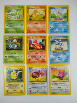 Pokemon Base Set Starters + Evolutions + Pikachu + Eevee+Jigglypuff- Exact Cards - Image 1