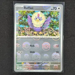 Rufflet - 077/086 - Pokeball Holo - Black Bolt - Pokemon Card - NM/M - Image 1
